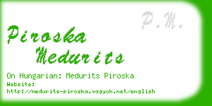 piroska medurits business card